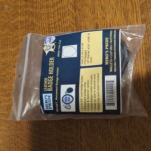 Leather badge case unopened